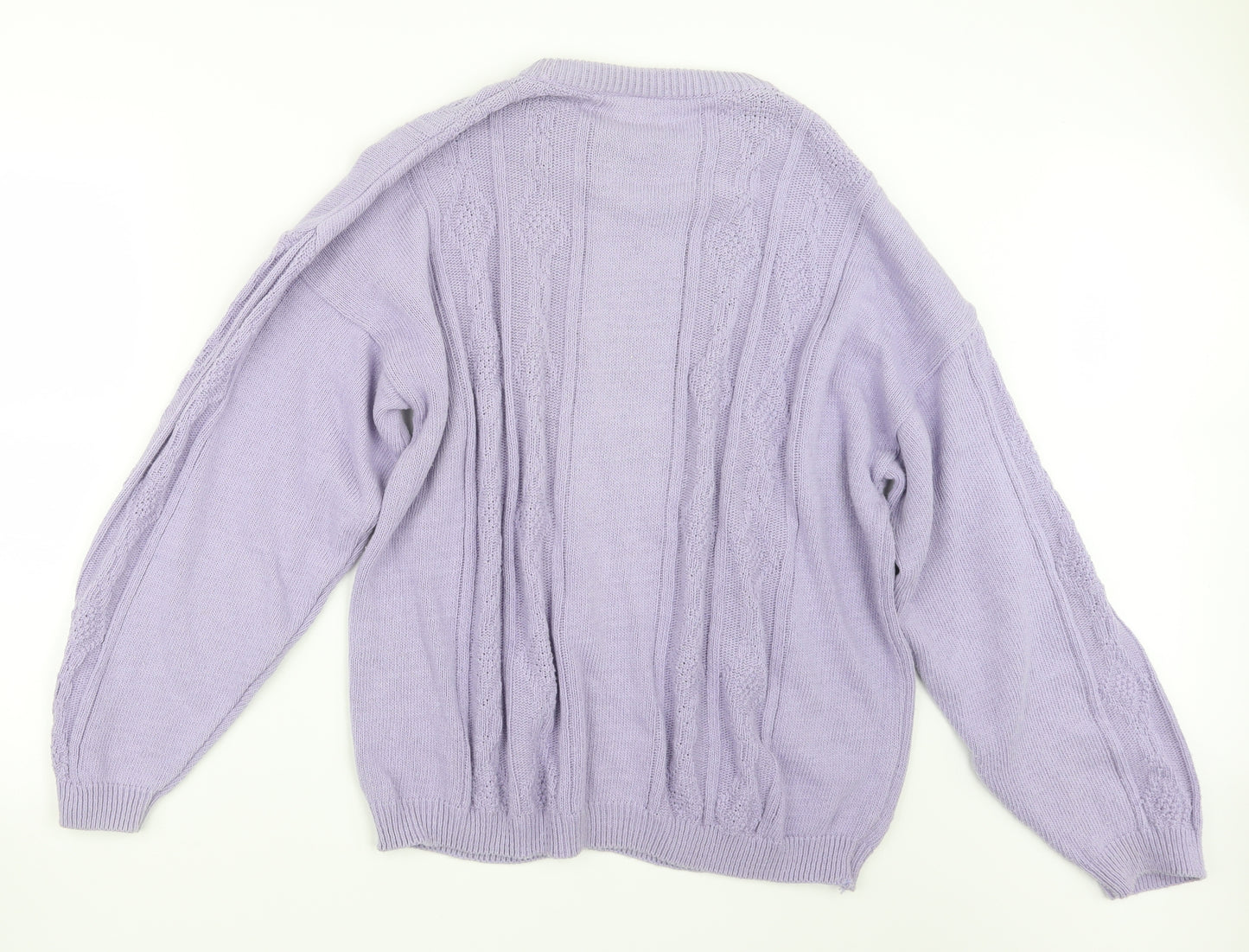 Men's Leisurewear Club Mens Purple  Knit Pullover Jumper Size L