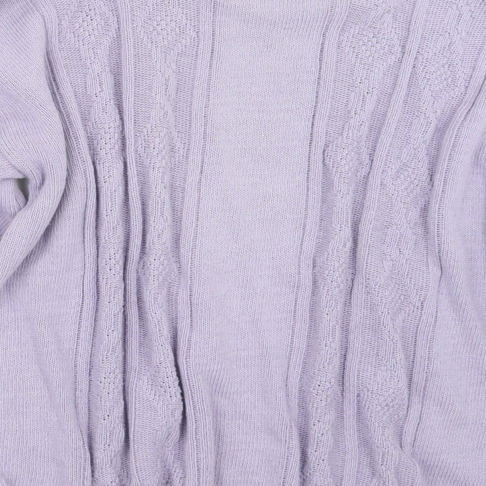 Men's Leisurewear Club Mens Purple  Knit Pullover Jumper Size L