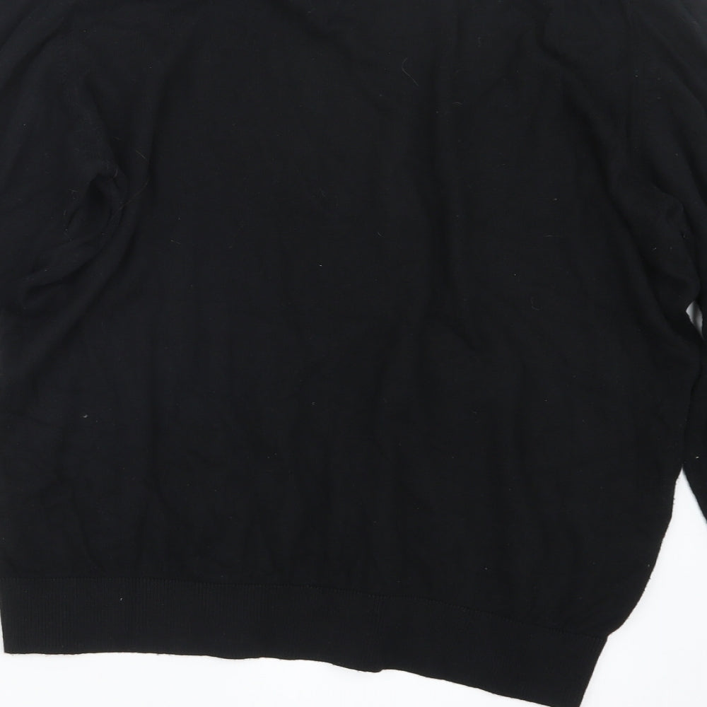 Marks and Spencer Mens Black  Knit Pullover Jumper Size XL