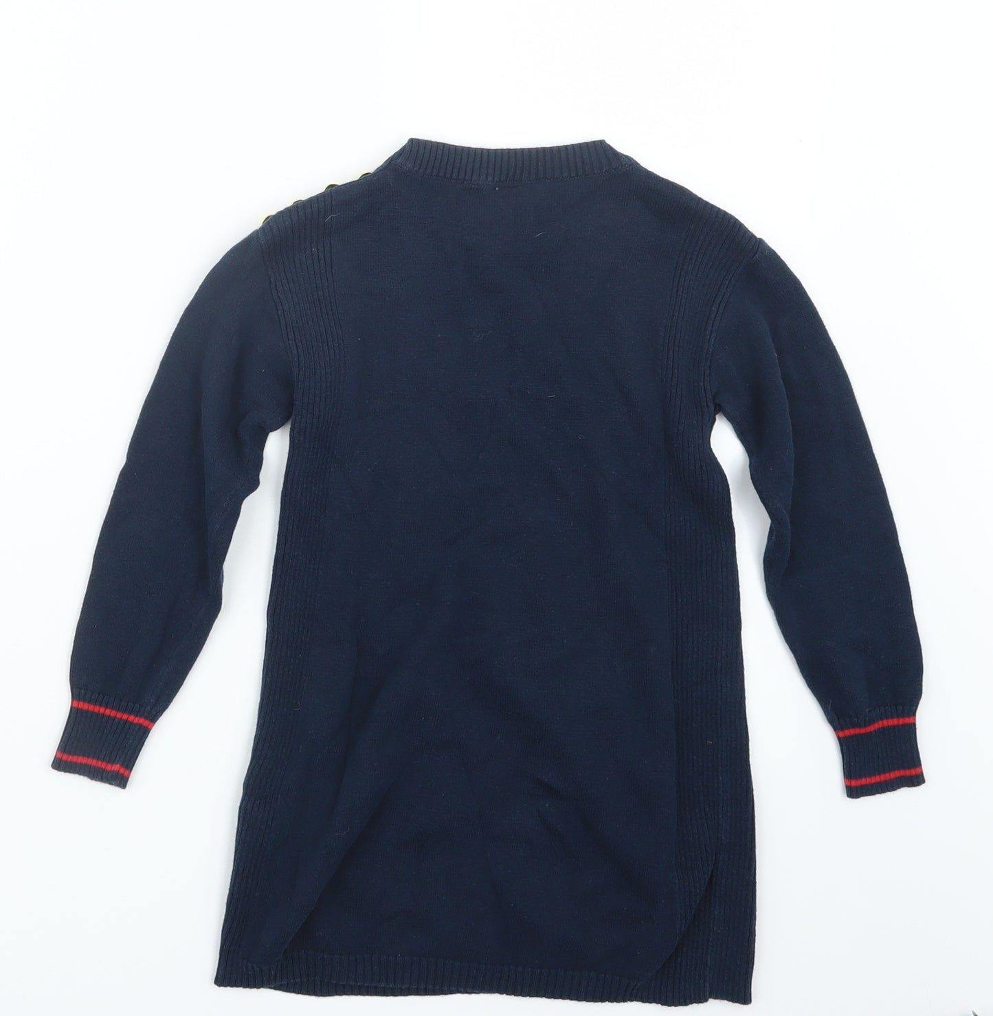 NEXT Girls Blue  Knit Pullover Jumper Size 6 Years  - Long
