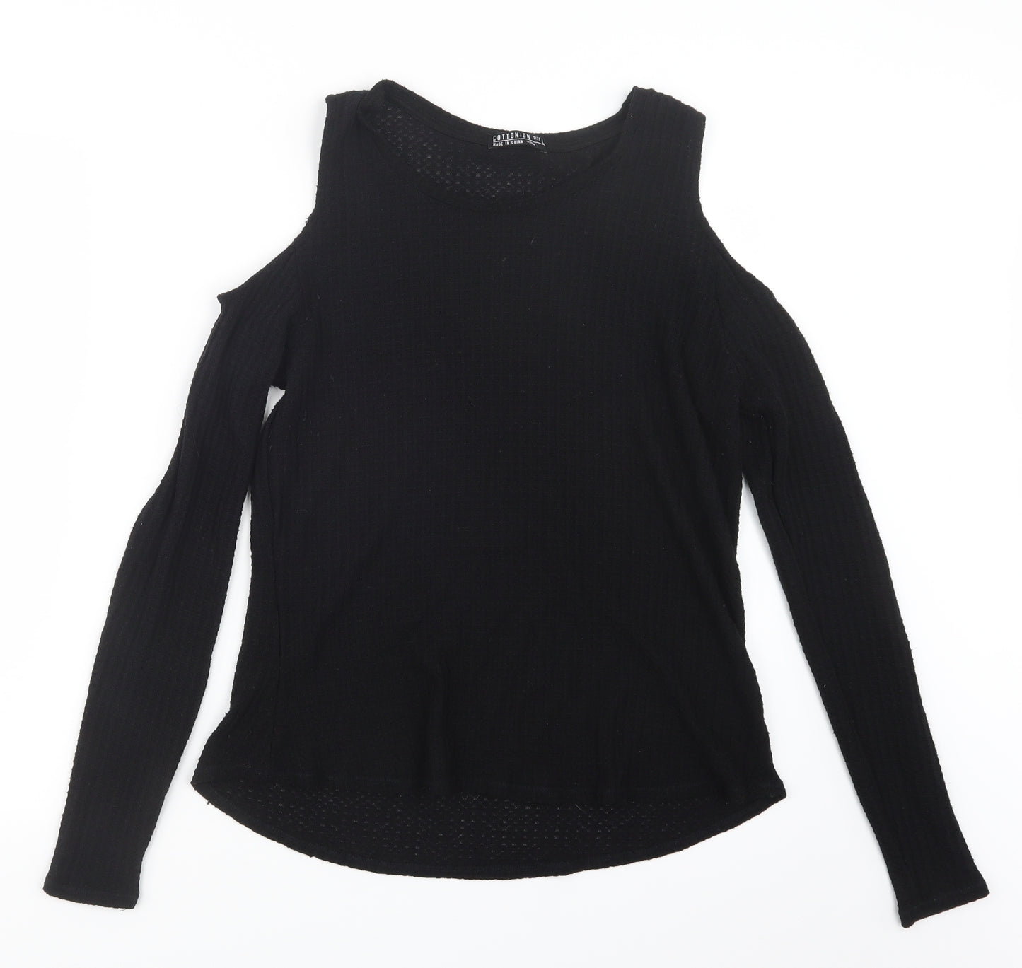 cotton:on Womens Black  Knit Pullover Jumper Size L  - Open Shoulders