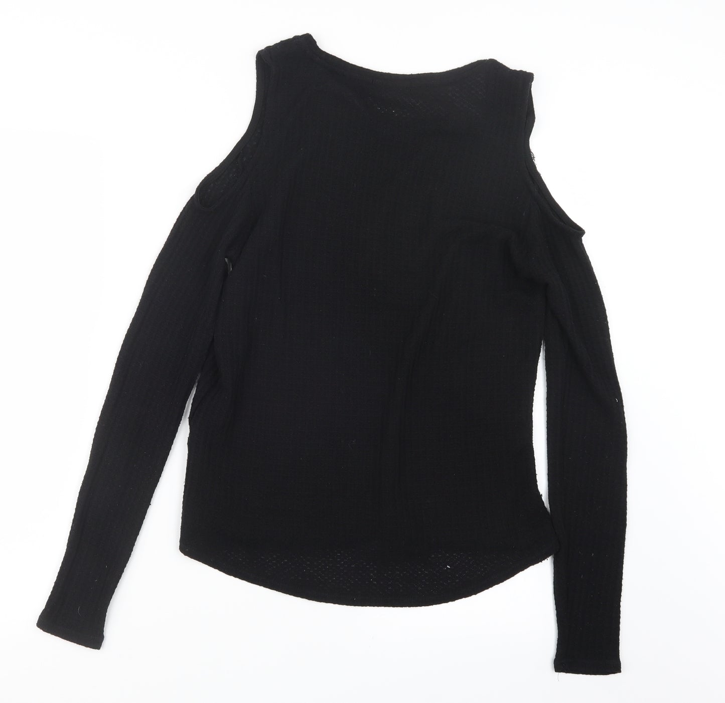 cotton:on Womens Black  Knit Pullover Jumper Size L  - Open Shoulders