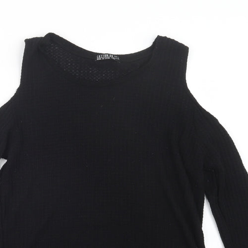 cotton:on Womens Black  Knit Pullover Jumper Size L  - Open Shoulders