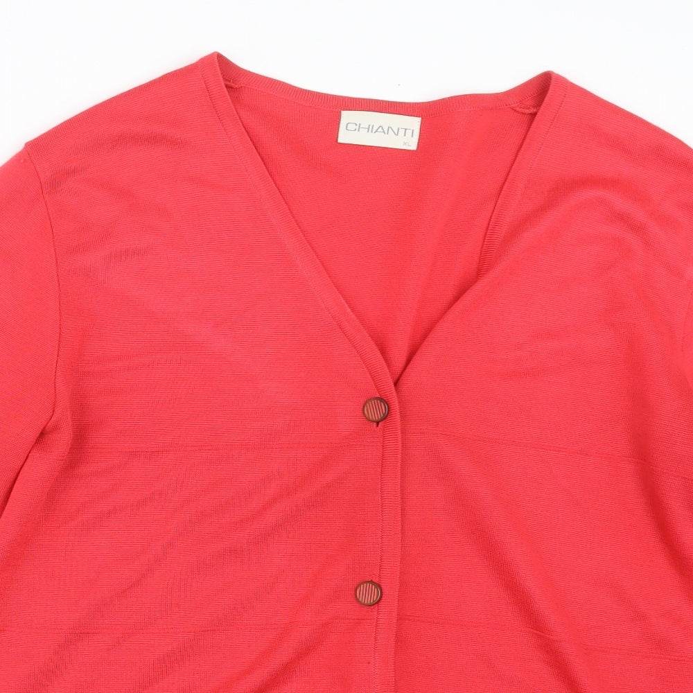 Chianti Womens Pink  Knit Cardigan Jumper Size XL