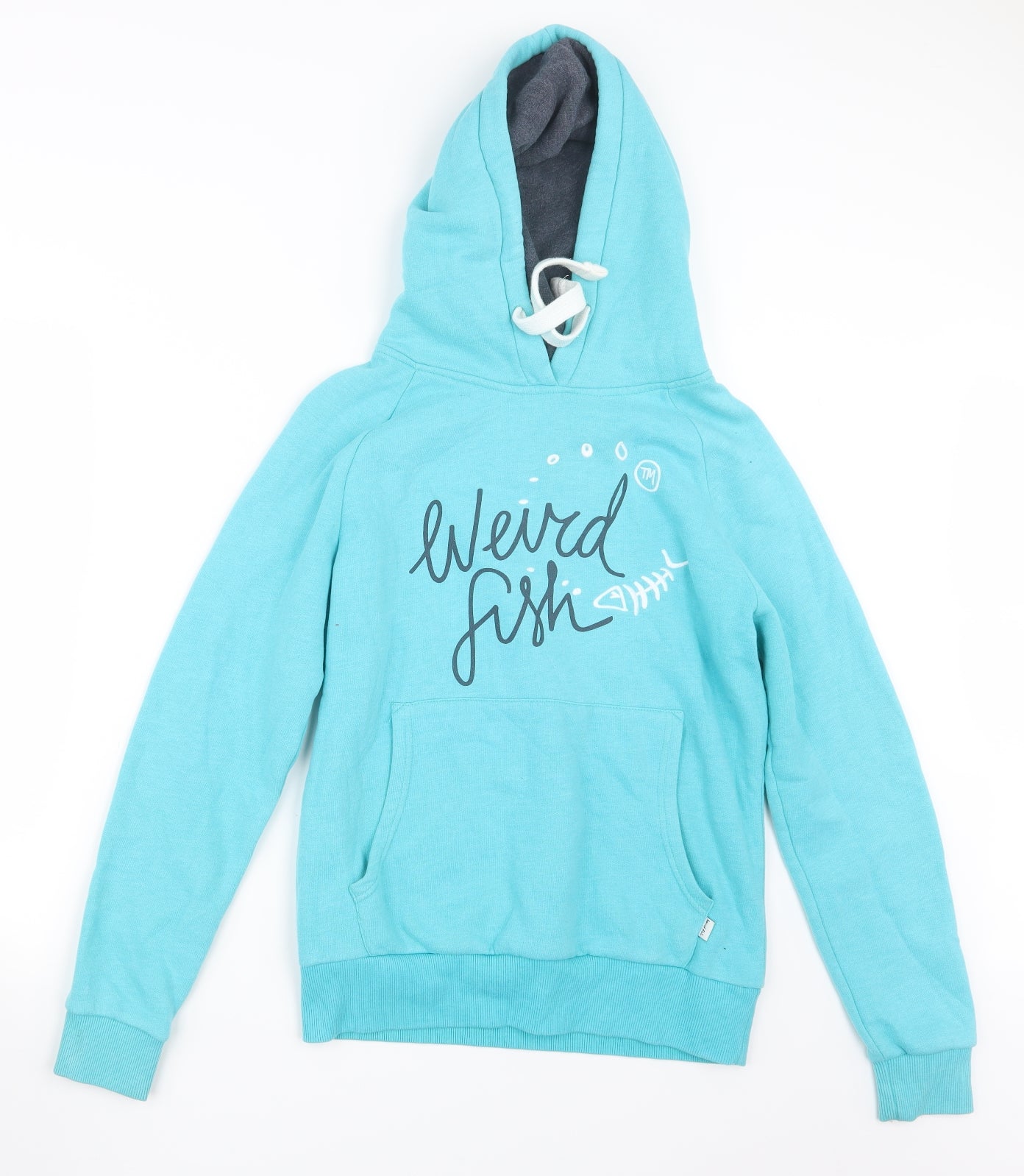Weird Fish Womens Blue   Pullover Hoodie Size 8