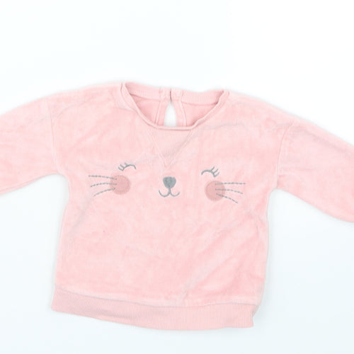 George Girls Pink   Pullover Jumper Size 0-3 Months