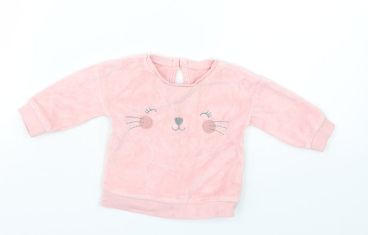 George Girls Pink   Pullover Jumper Size 0-3 Months