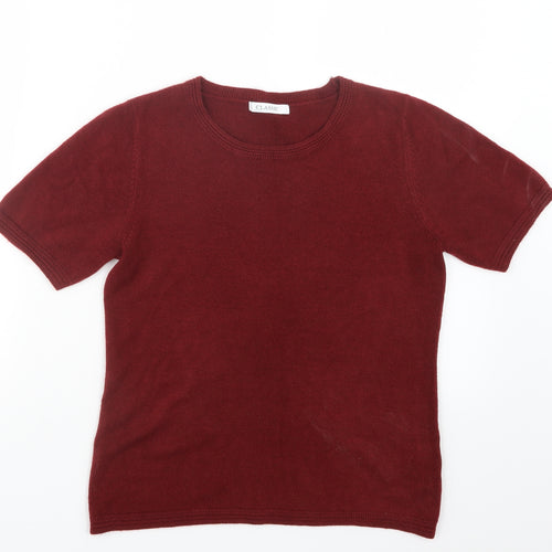 Marks and Spencer Womens Red  Knit Pullover Jumper Size 10
