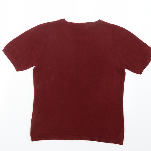 Marks and Spencer Womens Red  Knit Pullover Jumper Size 10