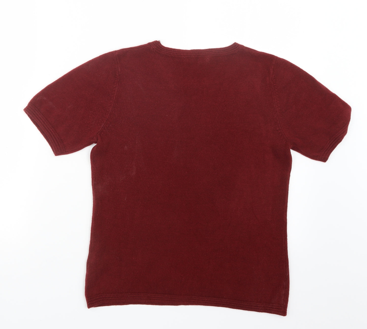 Marks and Spencer Womens Red  Knit Pullover Jumper Size 10