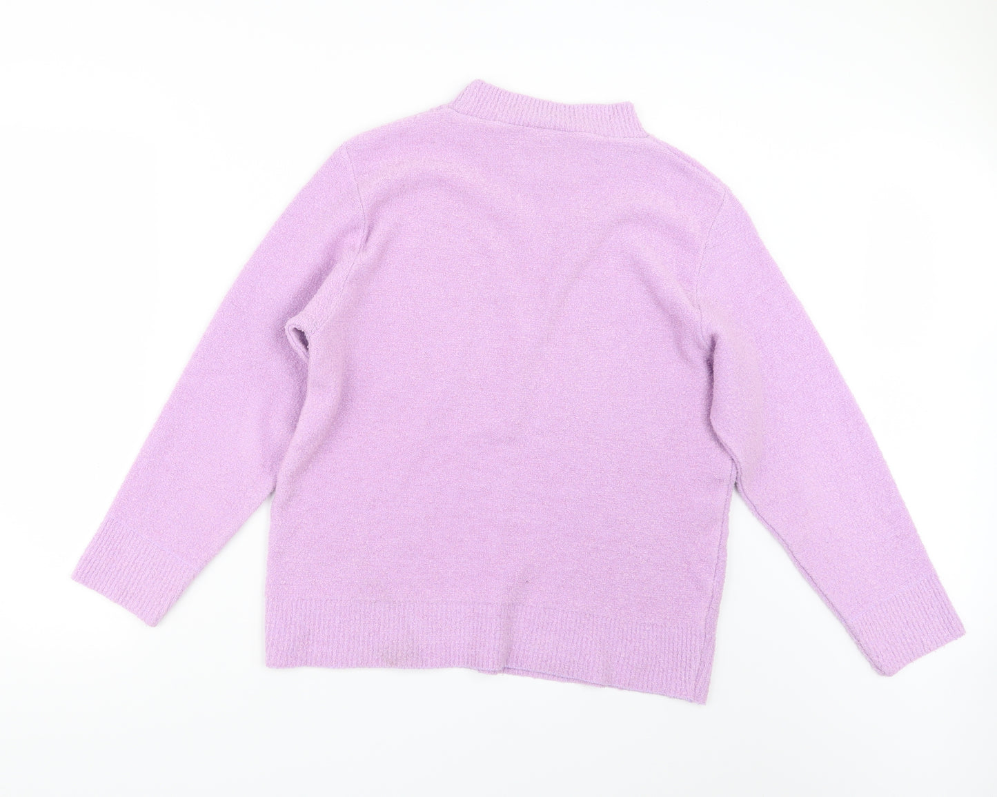 4 Me Womens Purple  Knit Pullover Jumper Size S