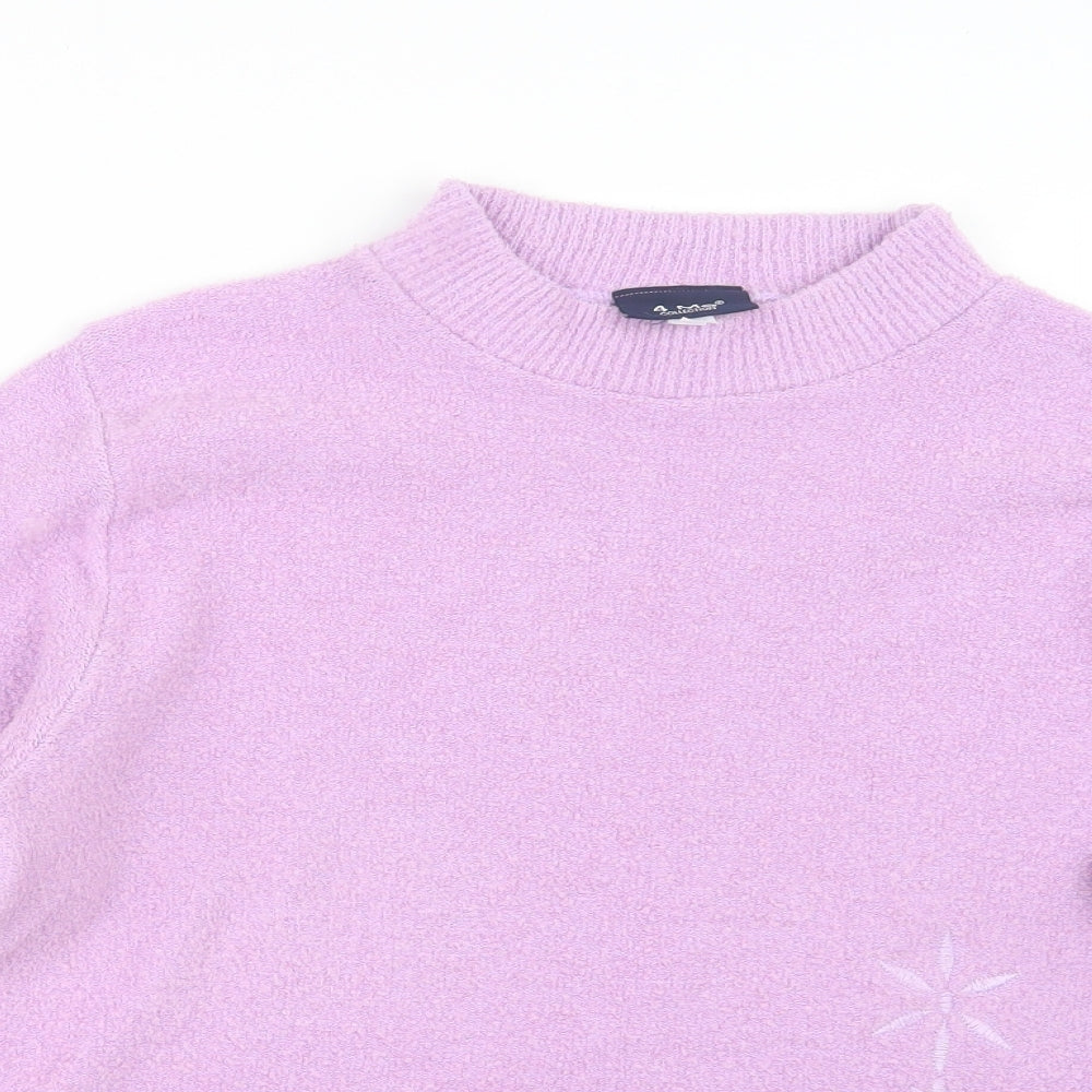 4 Me Womens Purple  Knit Pullover Jumper Size S