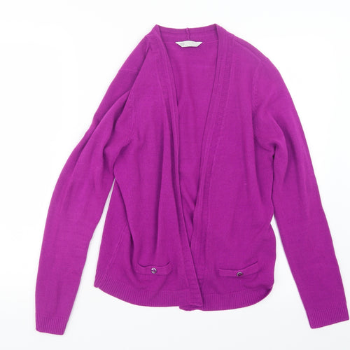 BHS Womens Purple  Knit Cardigan Jumper Size 12