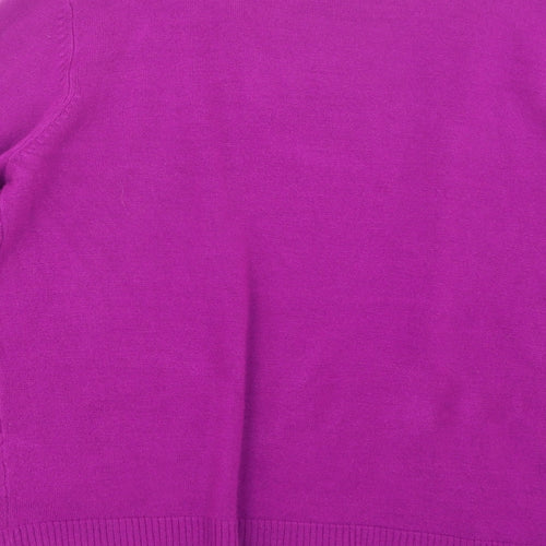 BHS Womens Purple  Knit Cardigan Jumper Size 12
