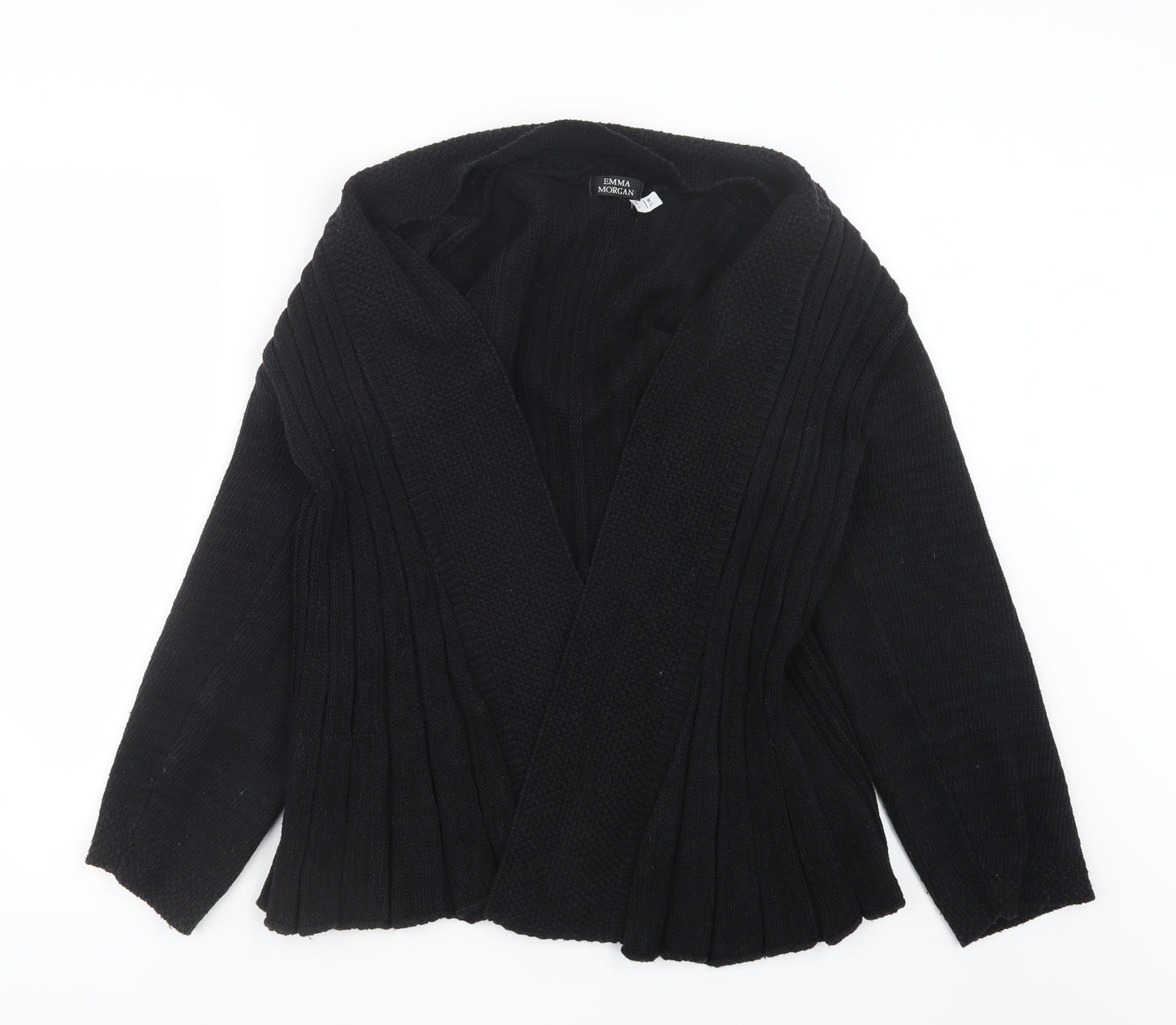 Emma Morgan Womens Black  Knit Cardigan Jumper Size M