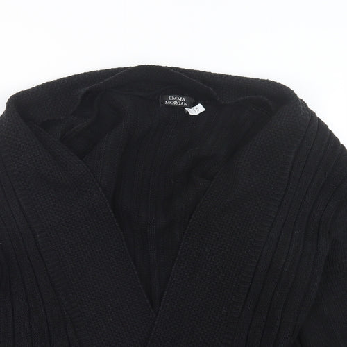 Emma Morgan Womens Black  Knit Cardigan Jumper Size M