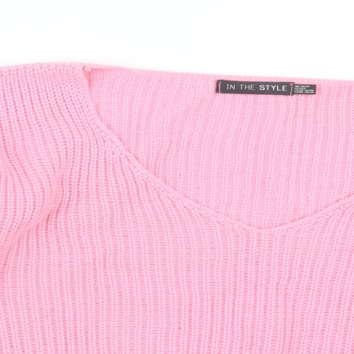 In the Style Womens Pink  Knit Pullover Jumper Size 10