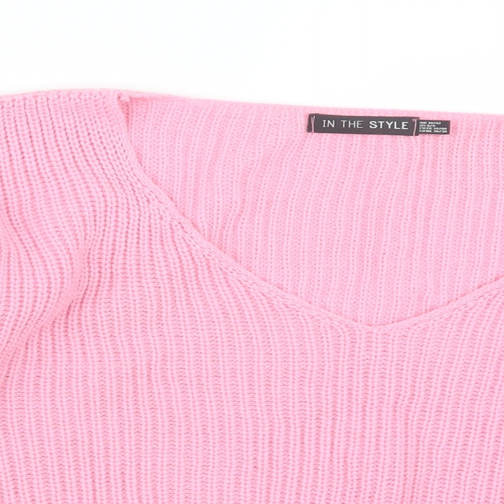 In the Style Womens Pink  Knit Pullover Jumper Size 10