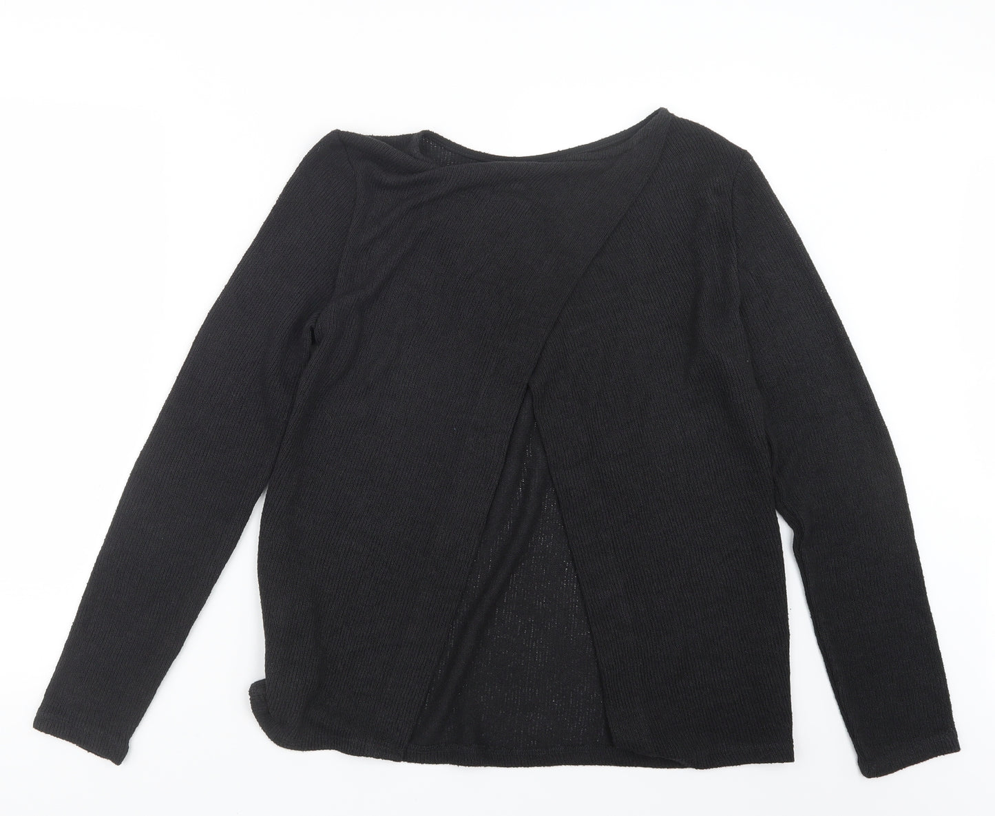 H&M Womens Black  Knit Pullover Jumper Size M