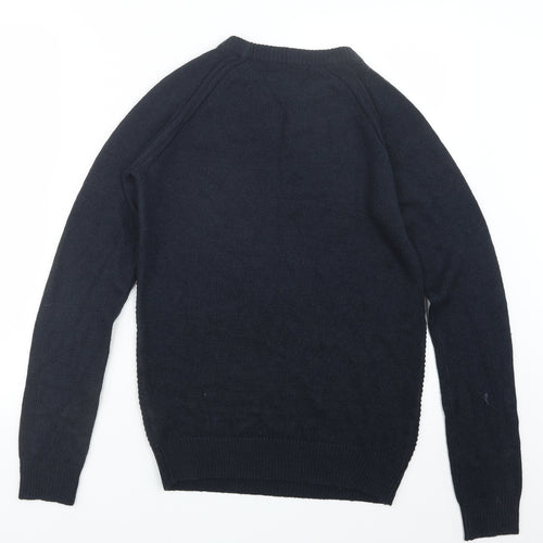 Twisted Soul Mens Blue  Knit Pullover Jumper Size XS