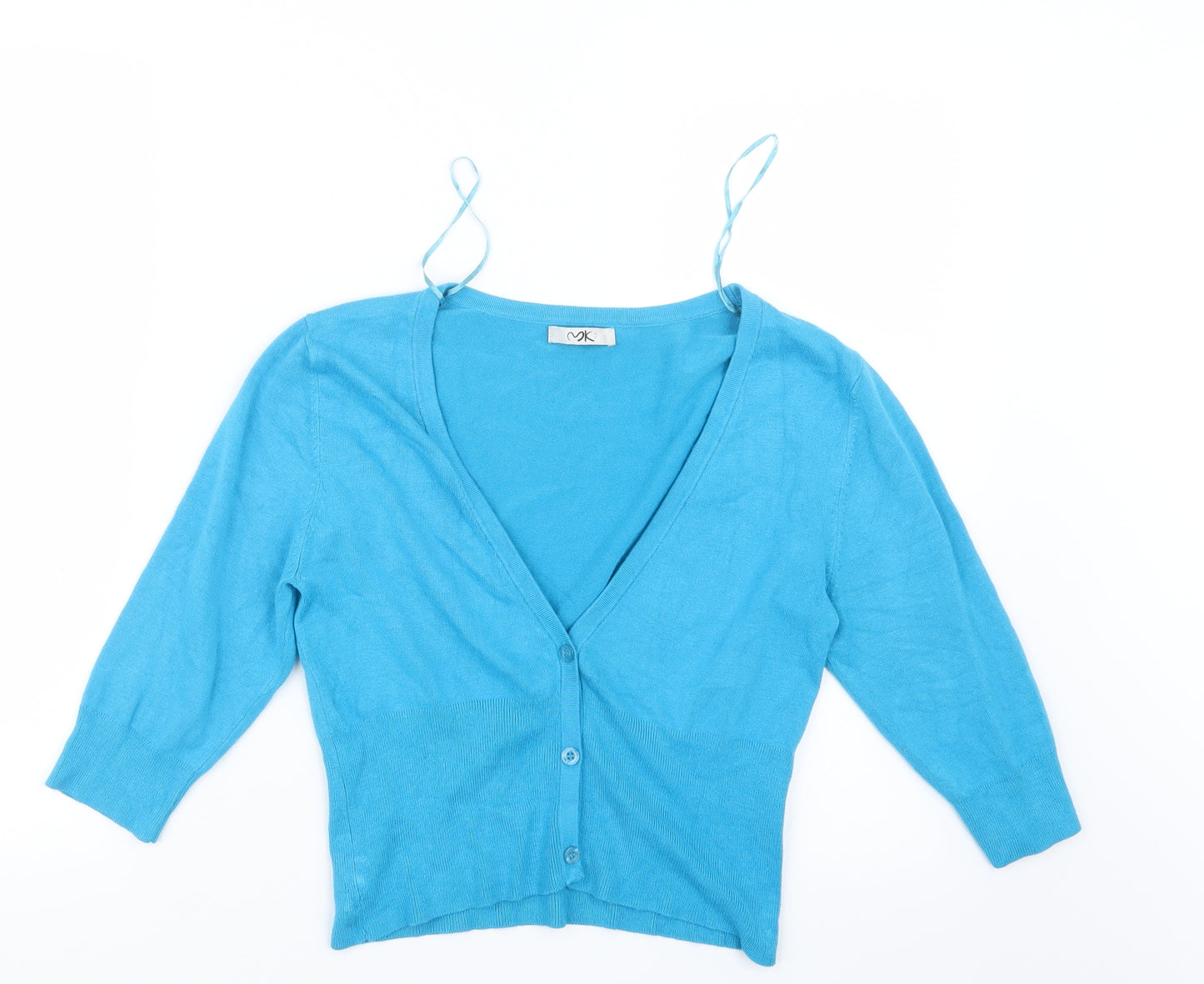 MK Womens Blue  Knit Cardigan Jumper Size 14
