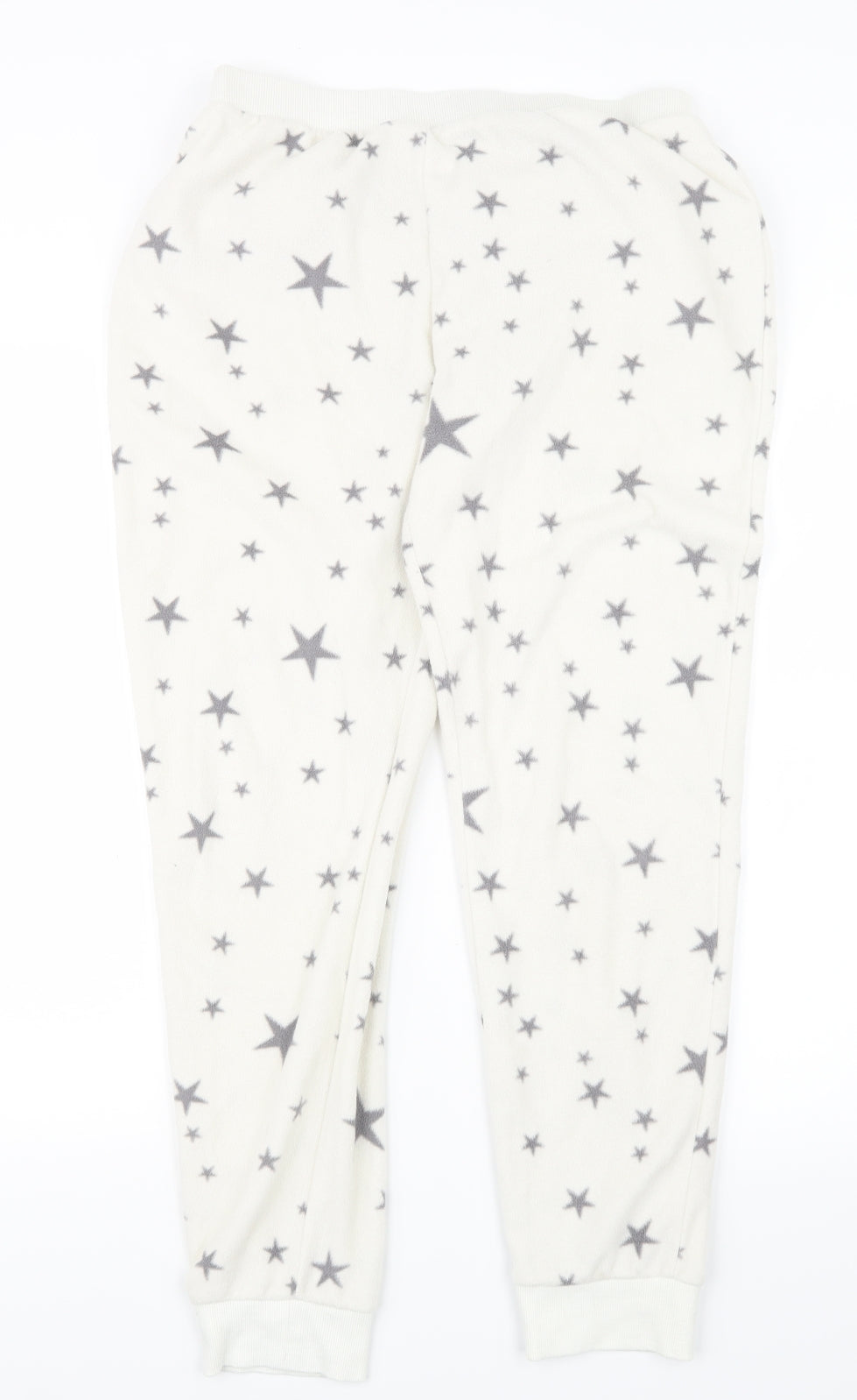 NEXT Womens White Geometric  Capri Pyjama Pants Size M  - Stars