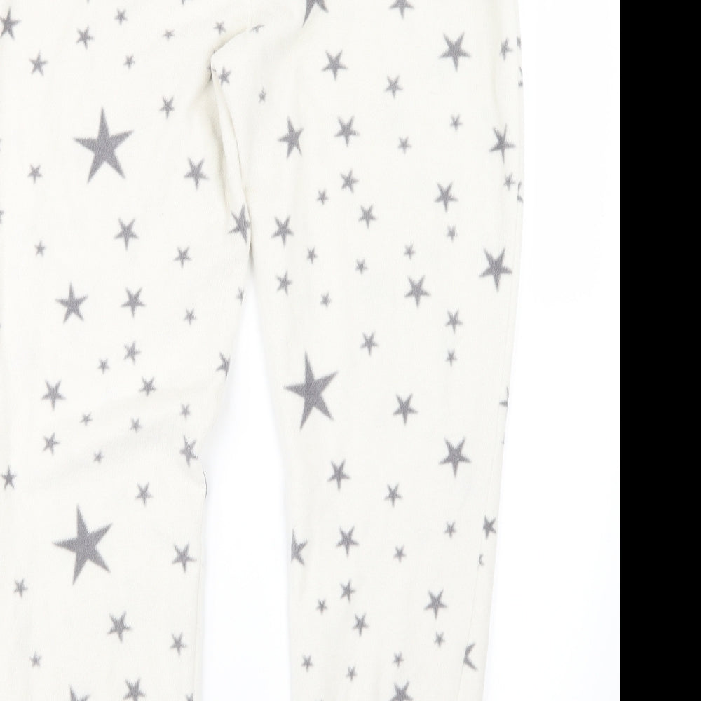 NEXT Womens White Geometric  Capri Pyjama Pants Size M  - Stars