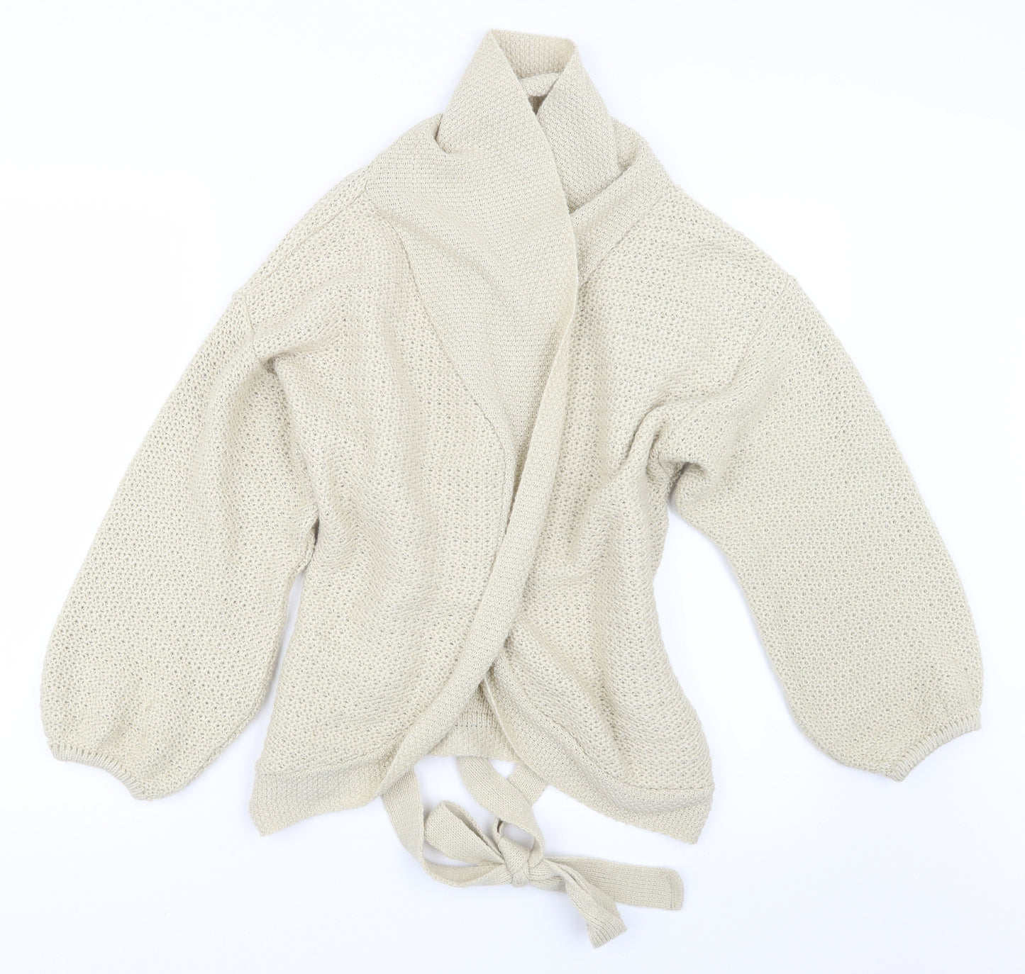 Preworn Womens Ivory  Knit Cardigan Jumper Size 10