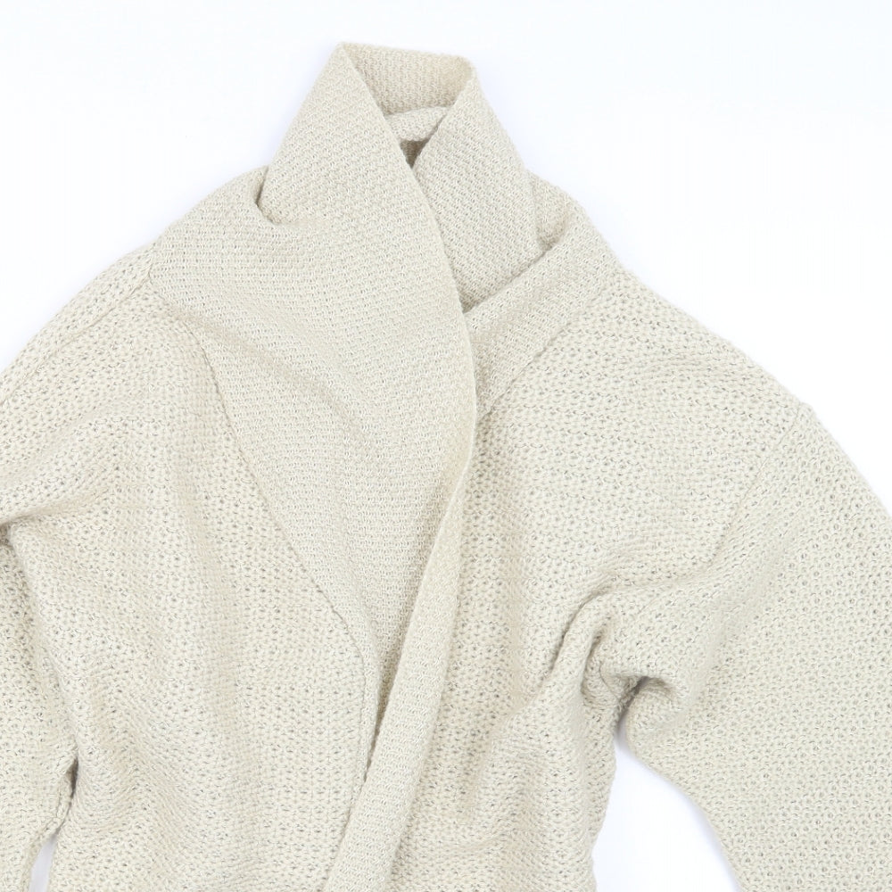 Preworn Womens Ivory  Knit Cardigan Jumper Size 10