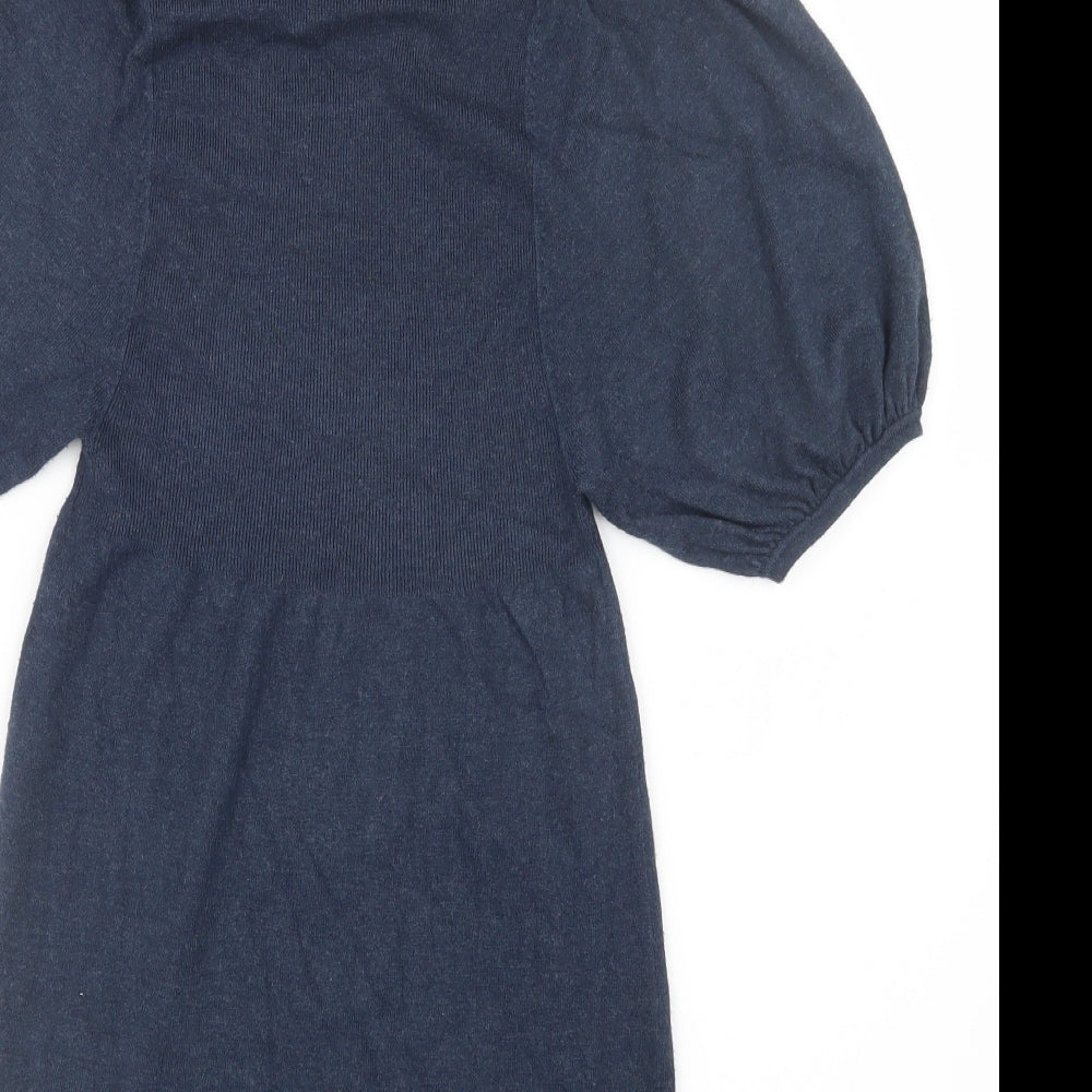 George Womens Blue  Knit Pullover Jumper Size 8