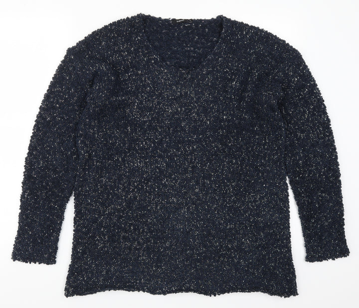 b.young Womens Blue Pullover Jumper Size L