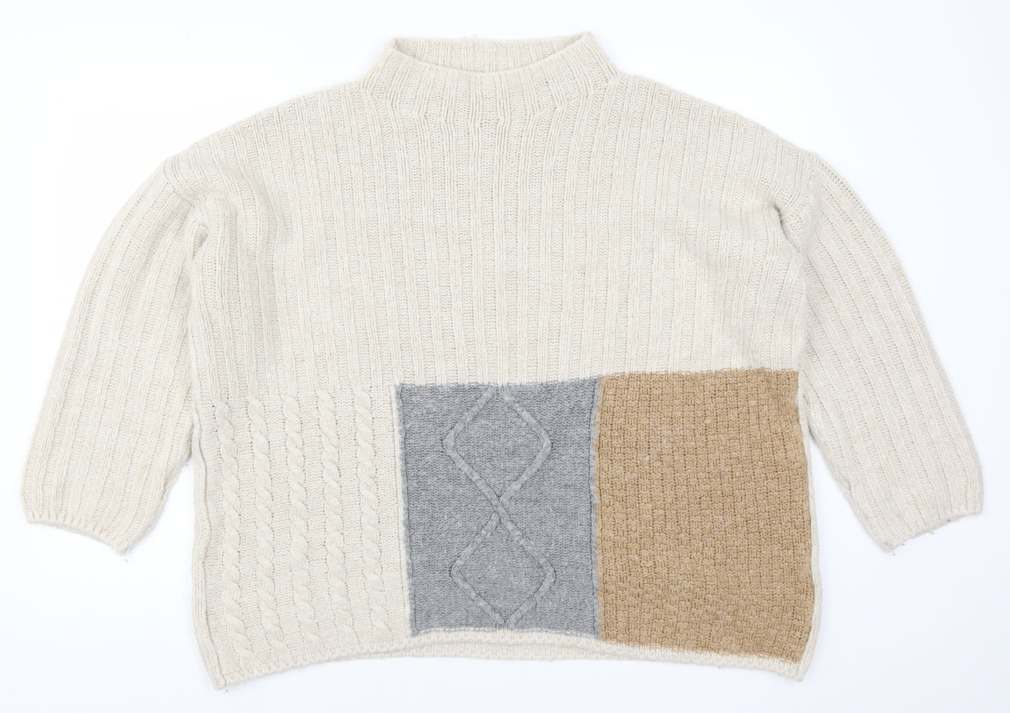 TU Womens Beige  Knit Pullover Jumper Size 22
