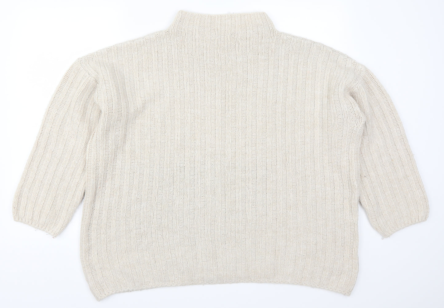 TU Womens Beige  Knit Pullover Jumper Size 22