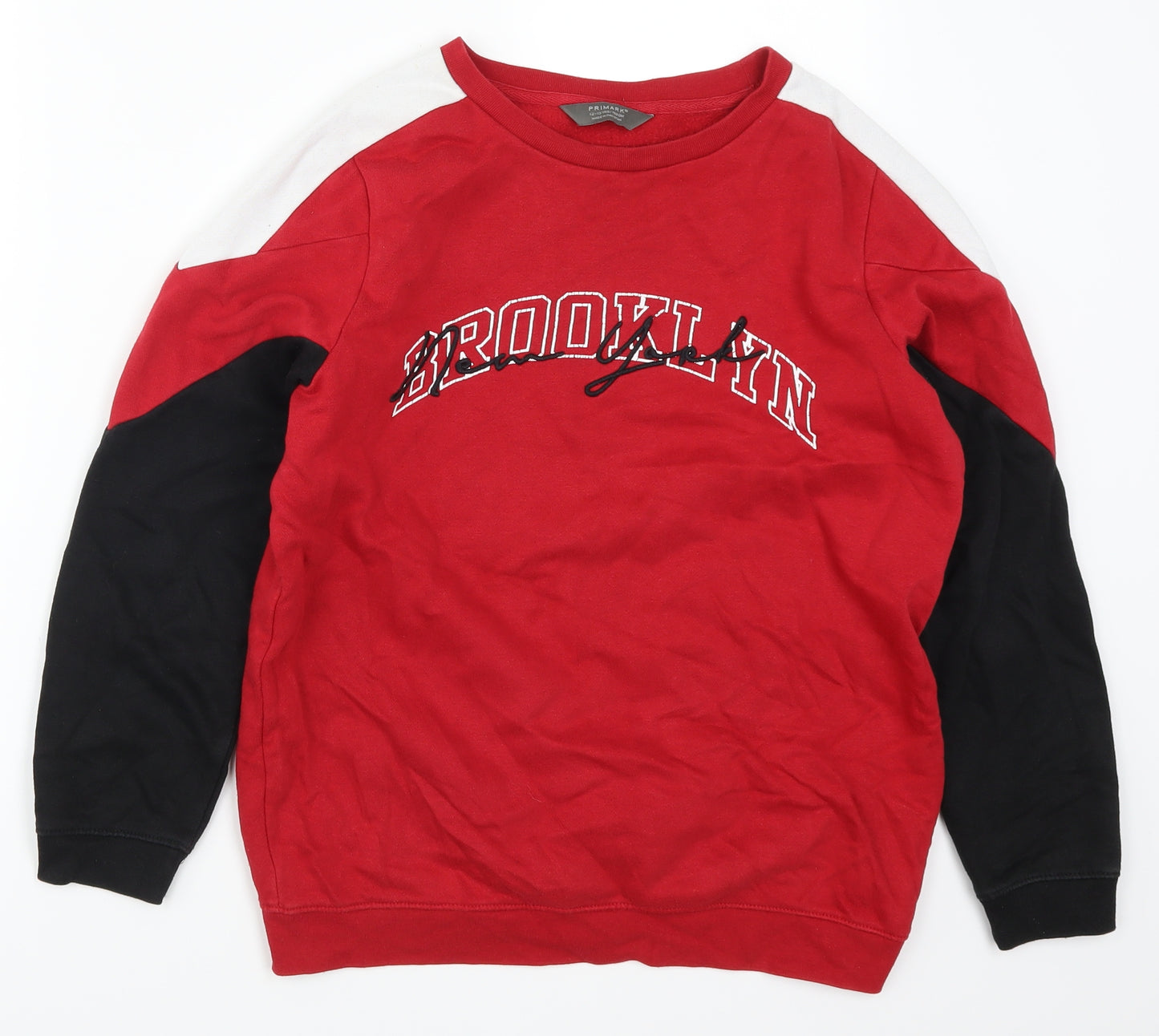 Primark Boys Red   Pullover Sweatshirt Size 12-13 Years  - Brooklyn