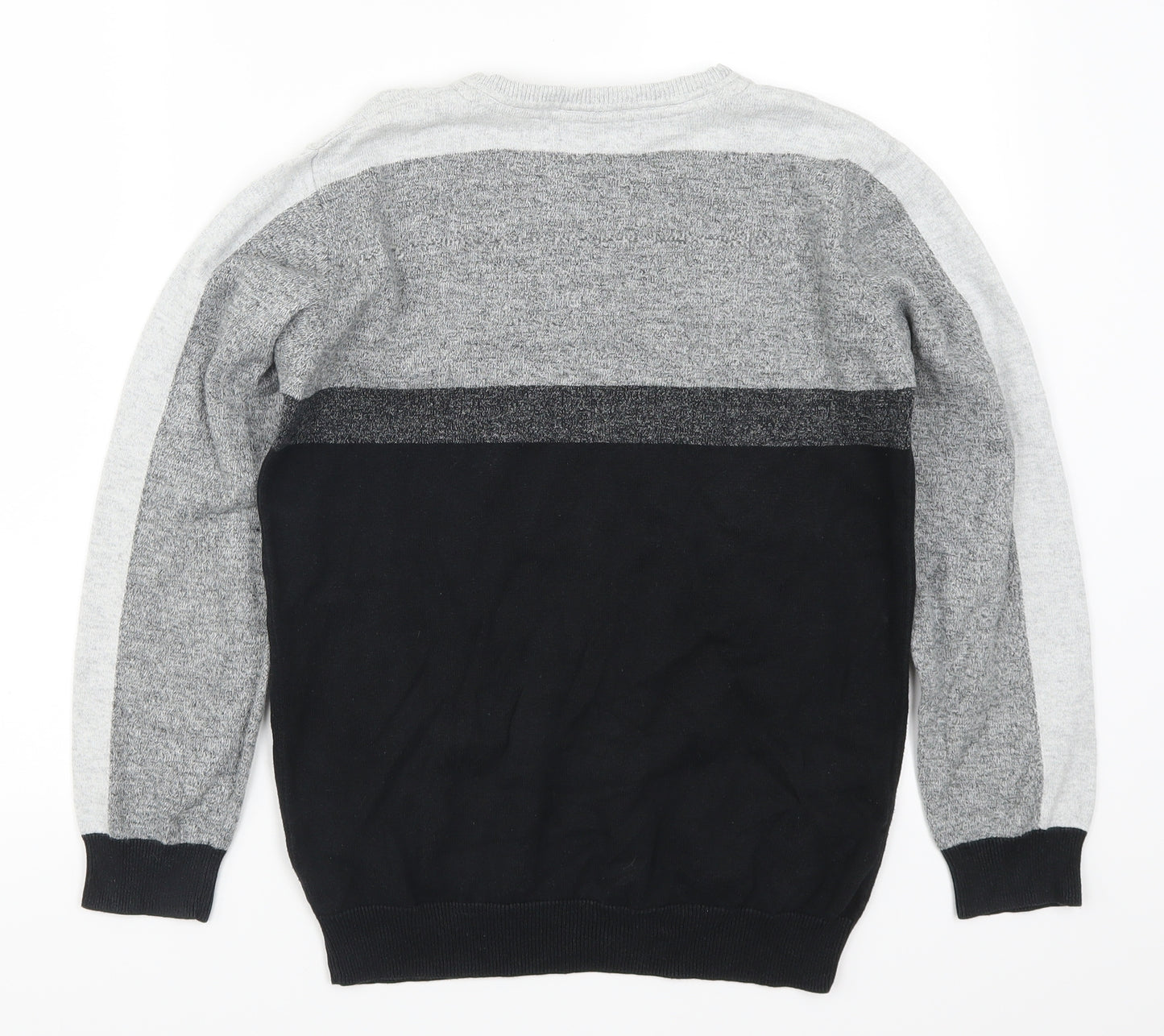 George Boys Grey Striped  Pullover Jumper Size 11-12 Years