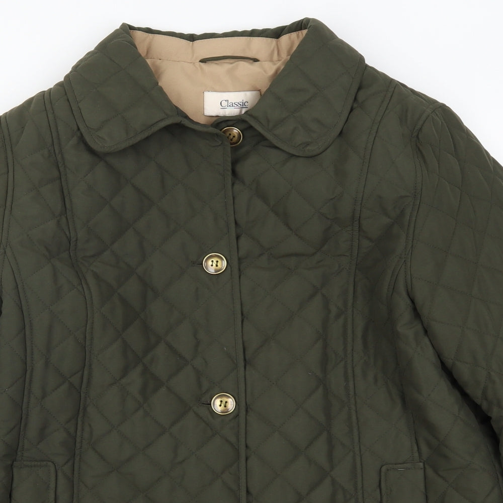 Marks and Spencer Womens Green   Quilted Coat Size 16