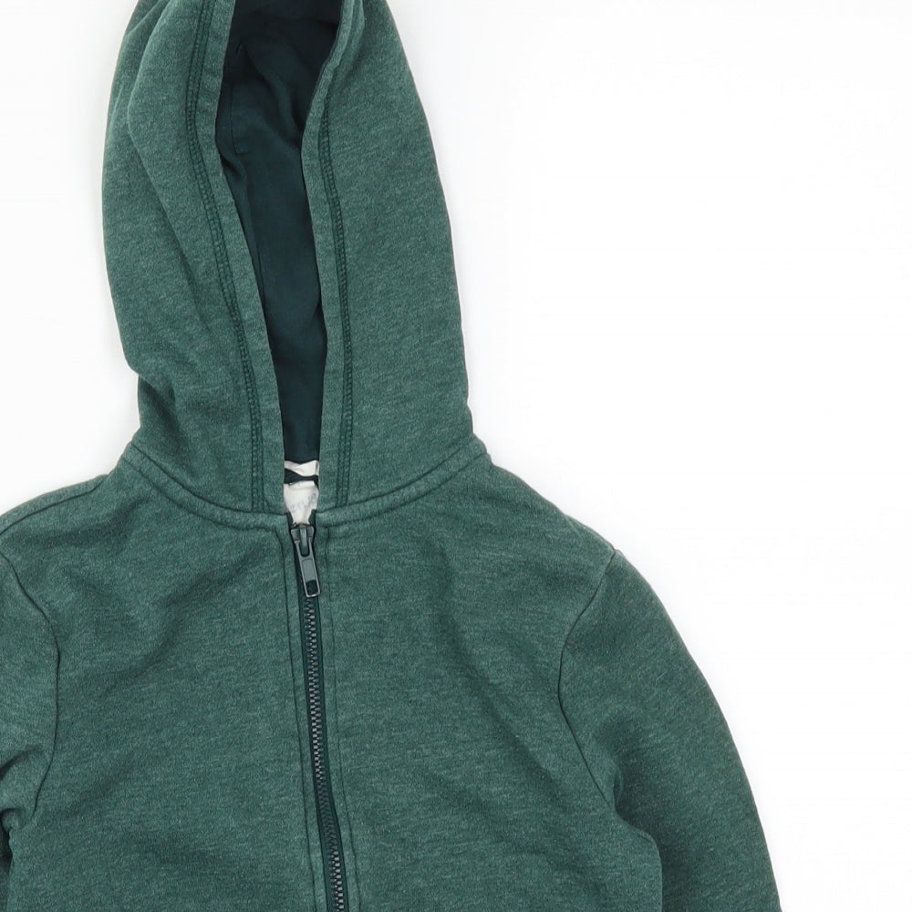 H&M Boys Green   Full Zip Hoodie Size 7-8 Years