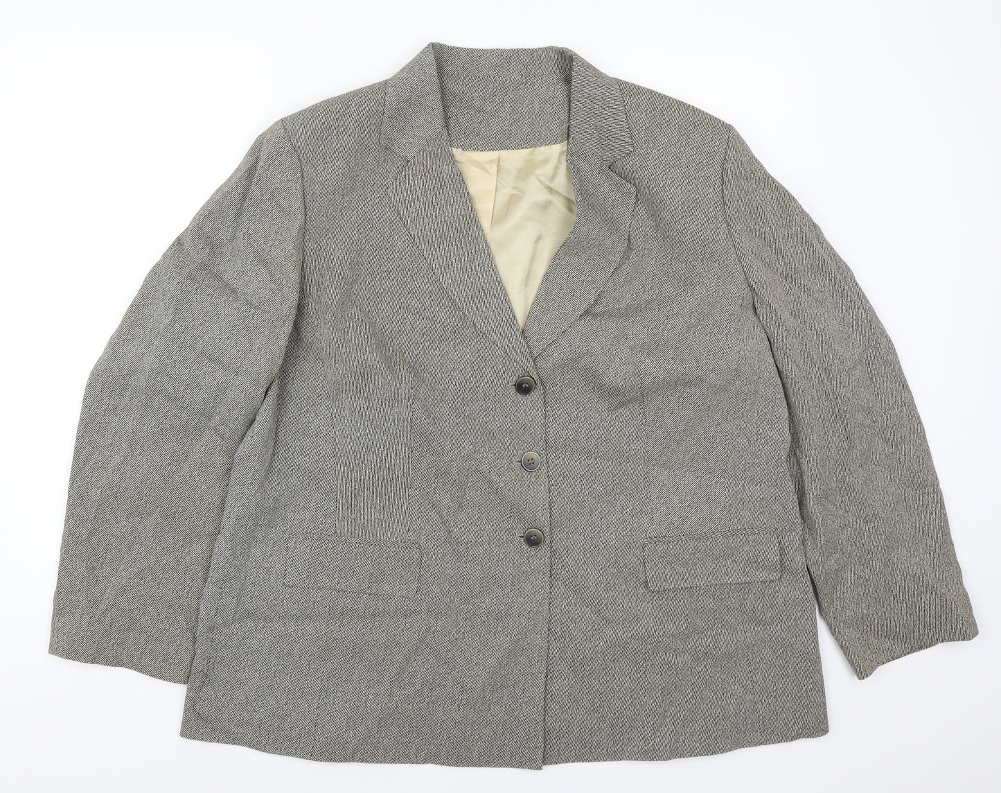 Preworn Womens Brown   Jacket Suit Jacket Size 18