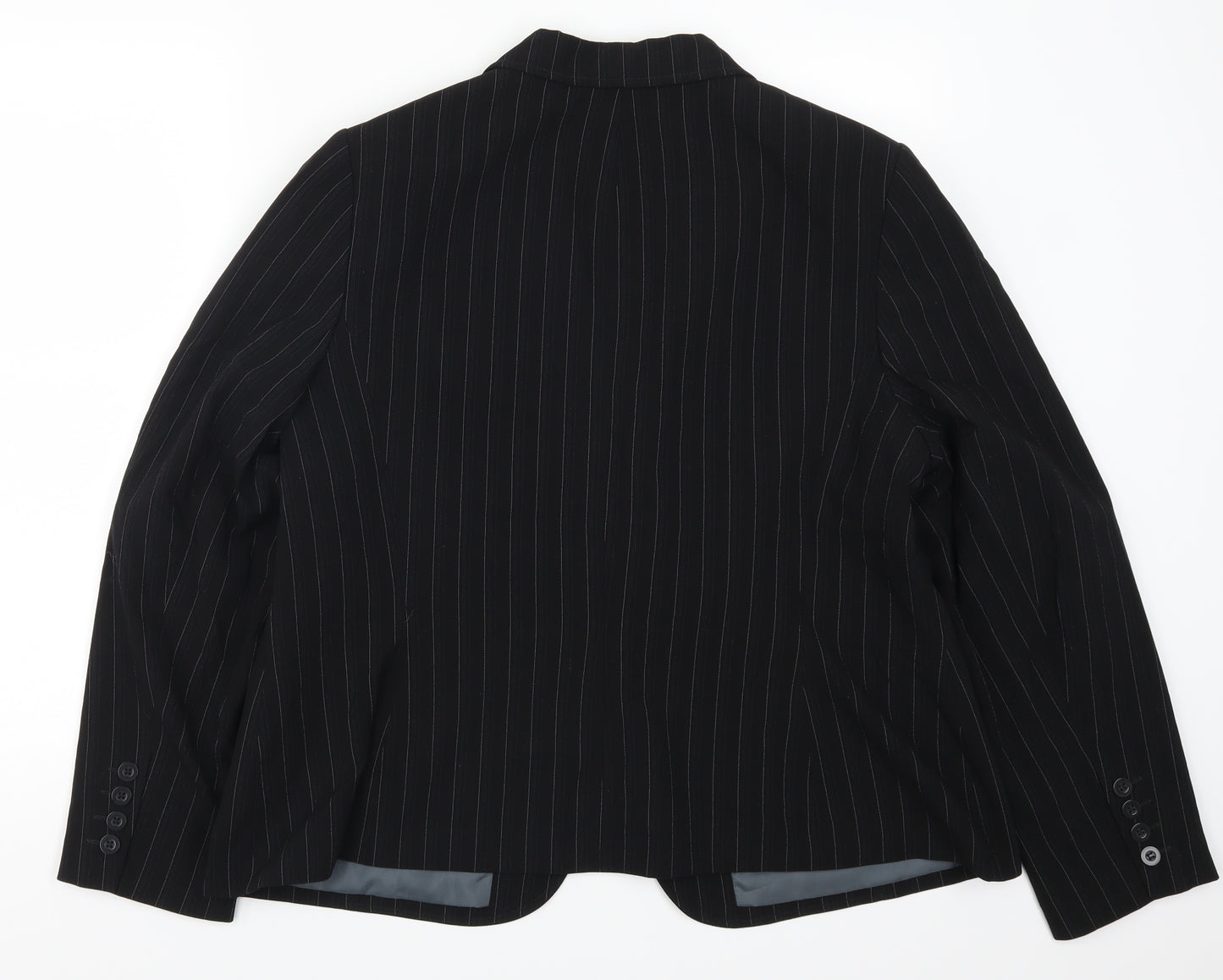 Dorothy Perkins Womens Black Striped  Jacket Suit Jacket Size 20