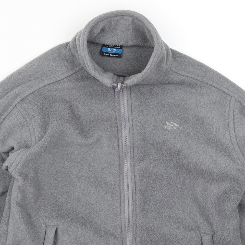 Trespass Girls Grey  Fleece Jacket  Size 9-10 Years