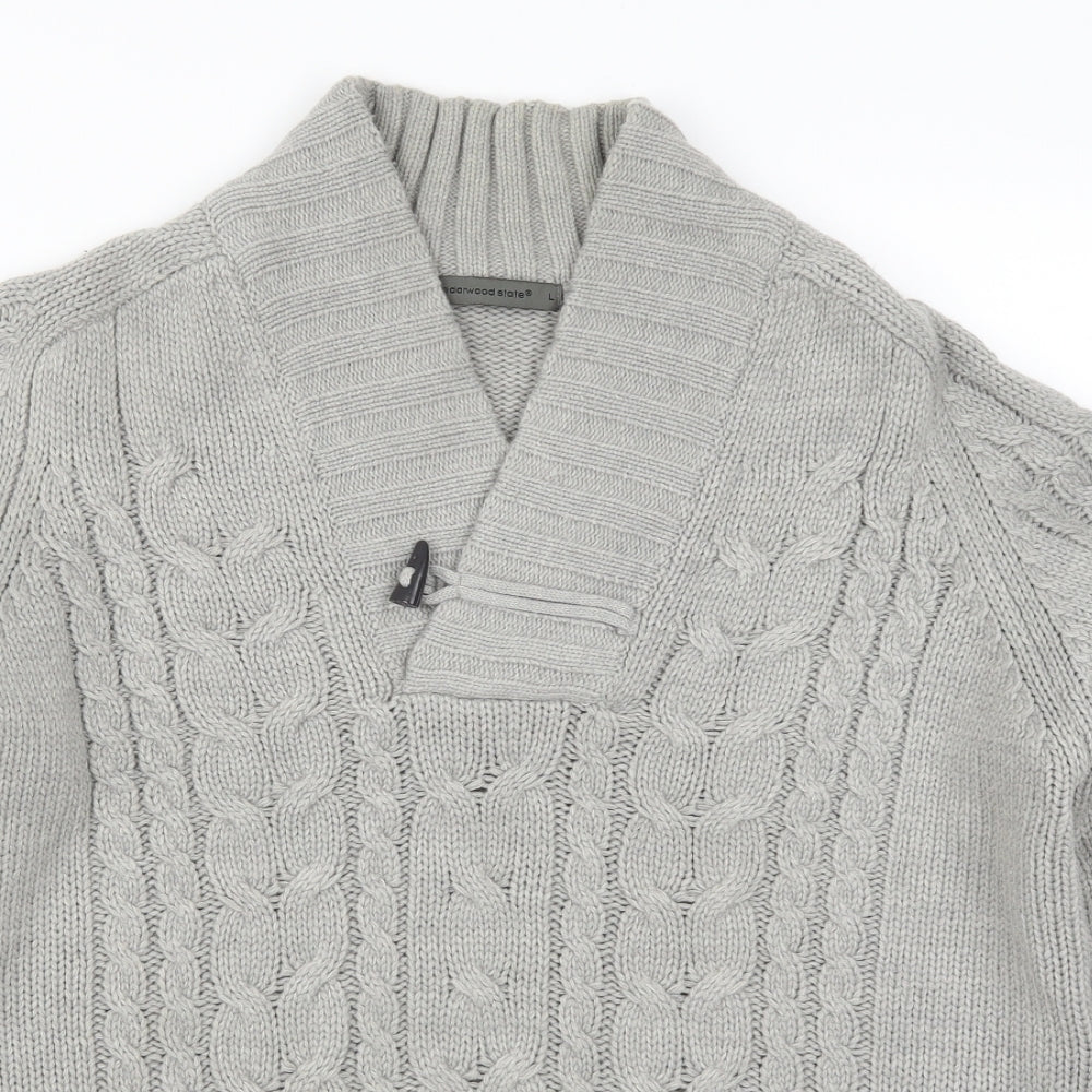 Cedar Wood State Mens Grey  Knit  Jumper Size L