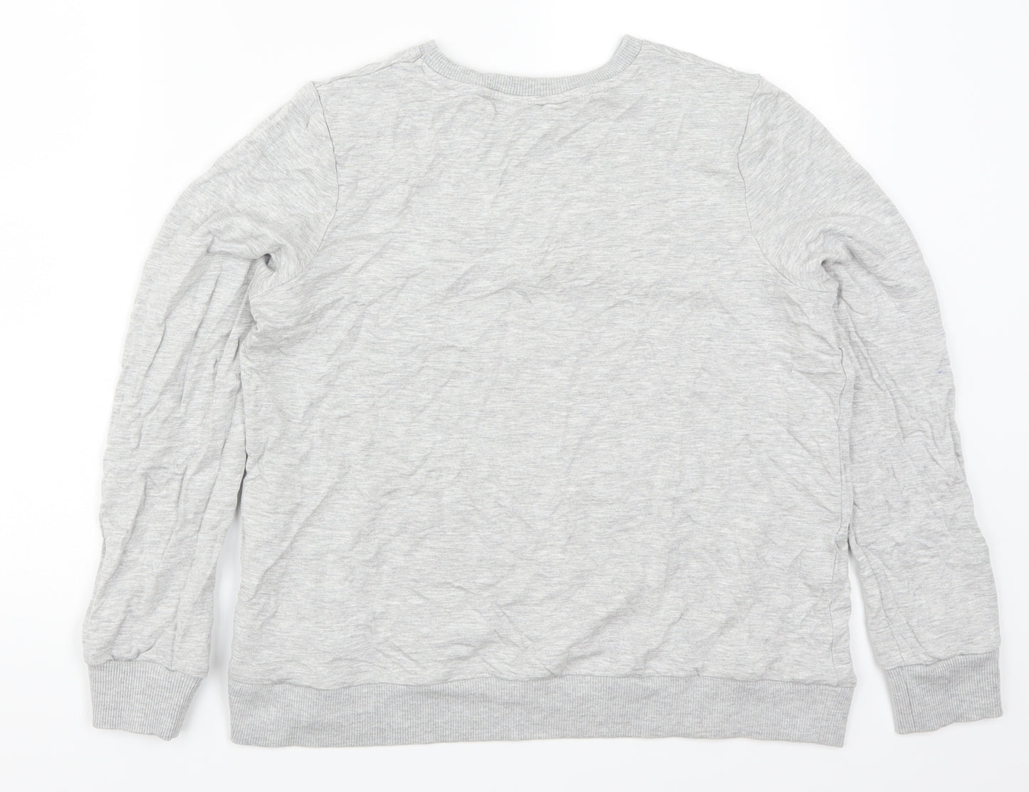 TU Womens Grey Solid  Top Pyjama Top Size 12  - Weekending
