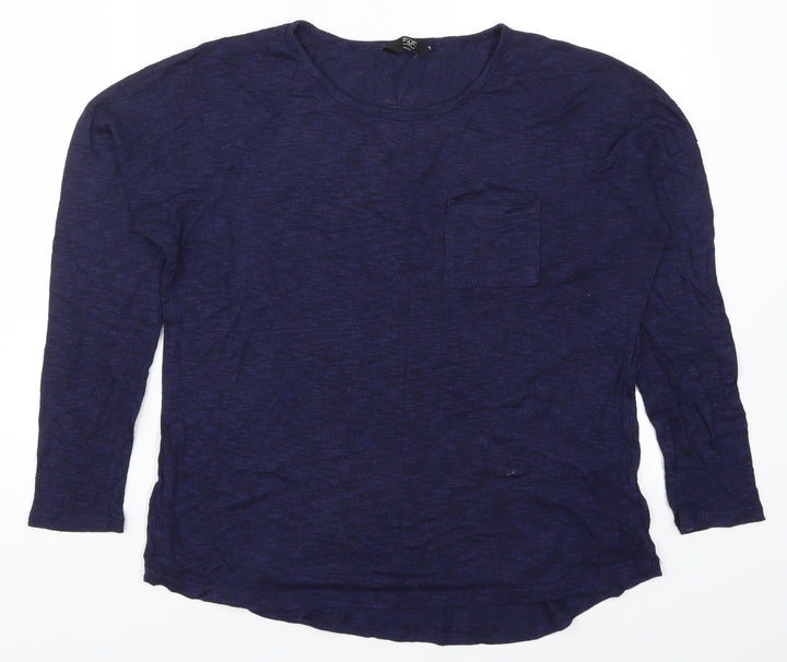 F&F Womens Blue Basic T-Shirt Size 8