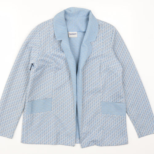 Damart Womens Blue Geometric  Jacket  Size 14