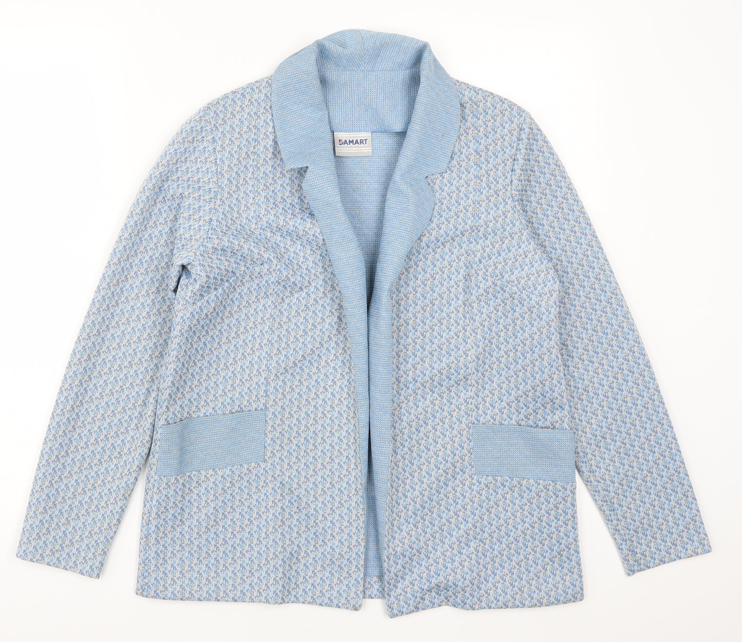 Damart Womens Blue Geometric  Jacket  Size 14