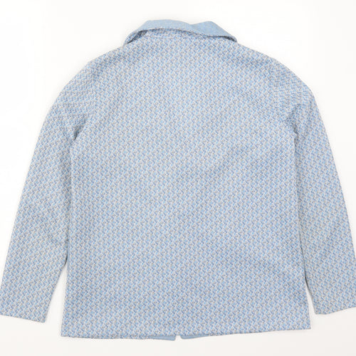 Damart Womens Blue Geometric  Jacket  Size 14