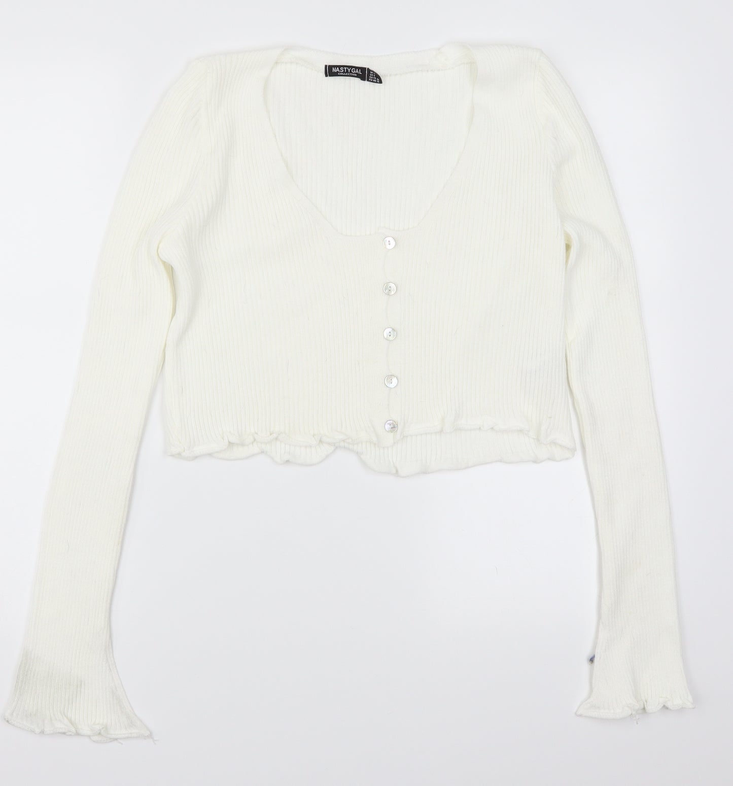 Nasty Gal Womens White   Cardigan Jumper Size 12