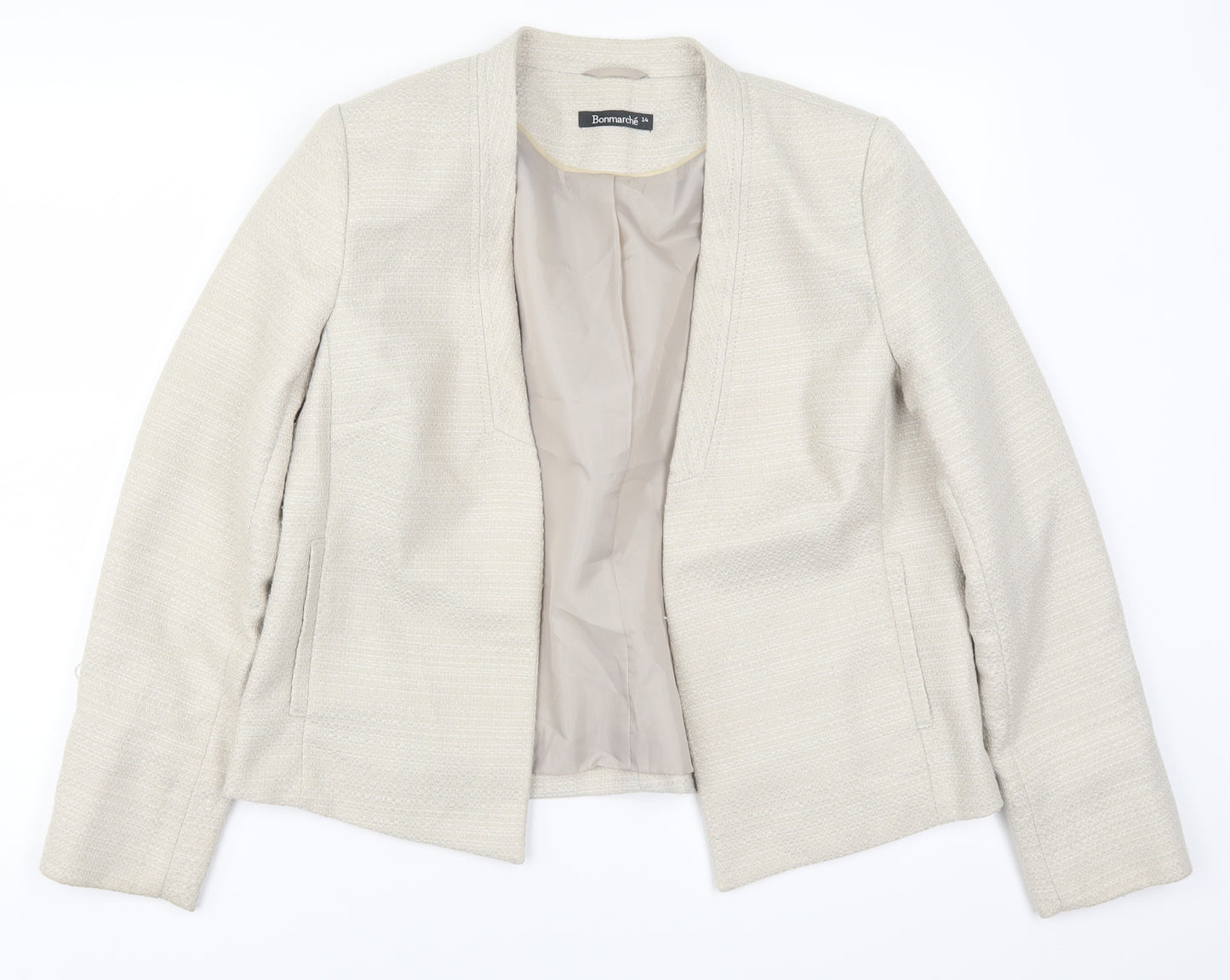Bonmarché Womens Beige   Jacket  Size 14