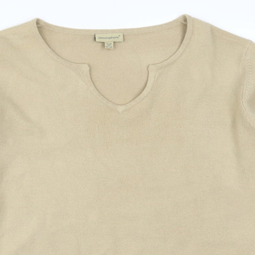 Atmosphere Womens Beige   Pullover Jumper Size 14