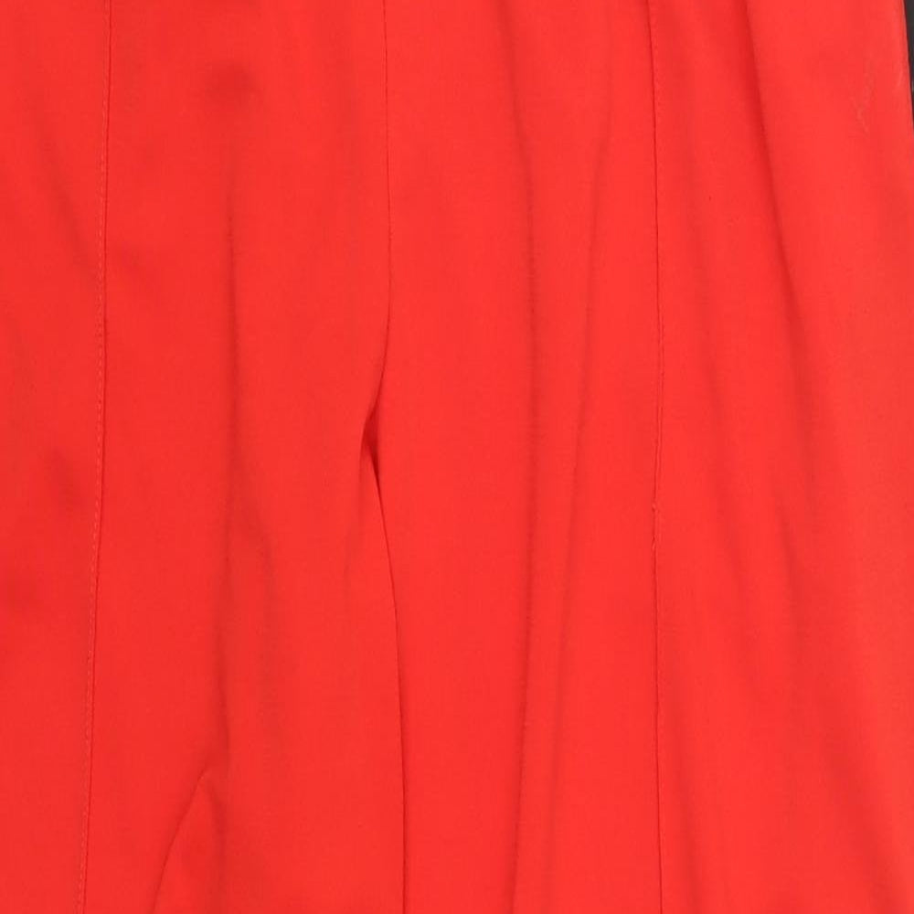 Boohoo Womens Red Striped  Trousers  Size 18 L29 in - Side Stripe